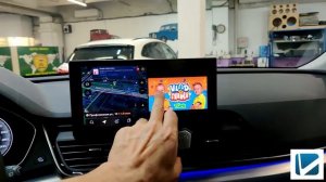 Мультимедиа со всеми приложениями на штатном экране, регистратор в штатное место на AUDI Q5  2020 +