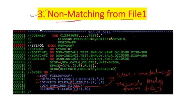 Joinkeys in Sort JCL with Examples | Sort Join Paired F1 Only, Matched and Unmatched,Reformat Field смотреть онлайн