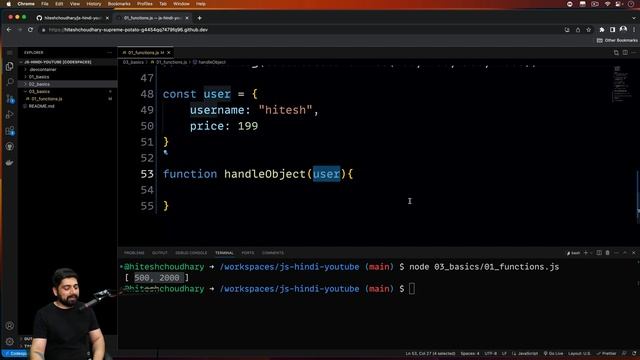Functions with objects and array in javascript | chai aur #javascript смотреть онлайн