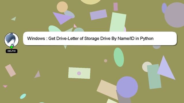 Windows : Get Drive-Letter of Storage Drive By Name/ID in Python смотреть онлайн