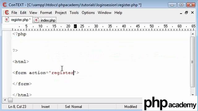 PHP Tutorials: Register & Login: User registration (Part 1) смотреть онлайн