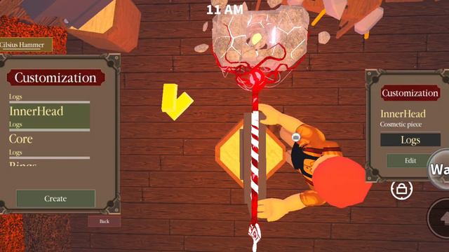 Crafting Luminous Underworld Cilsius Hammer In The Labyrinth | ROBLOX