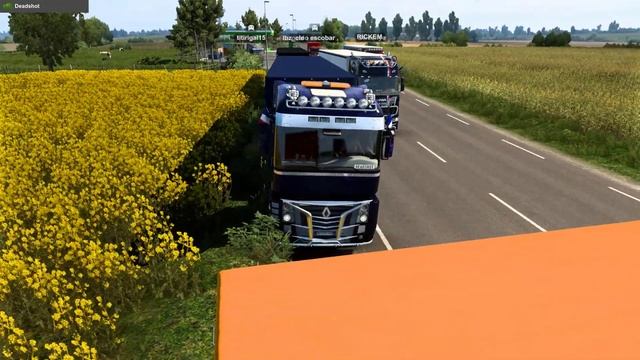 Euro Truck Simulator 2 (Convoi en Renault Magnum) смотреть онлайн