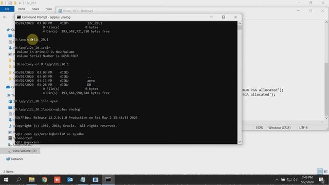 Oracle Apex 20.1 - DB 12c R2 смотреть онлайн