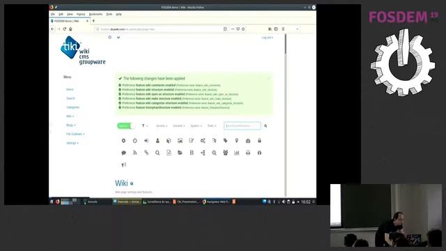 Jean Marc at #FOSDEM2019 setting up #TIKI live to build a private knowledge management system. смотреть онлайн
