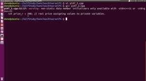 C++ | Warning non static data member initializers only available with  std=c++11 or  std=gnu++11