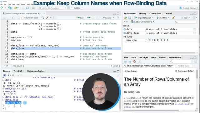 Avoid Losing Column Names when Adding Rows to Empty Data Frame in R (Example) | Keep Variable Names смотреть онлайн