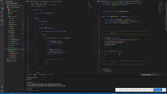 Creating a simple Shop and Cart in react (not connected to payment systems) смотреть онлайн