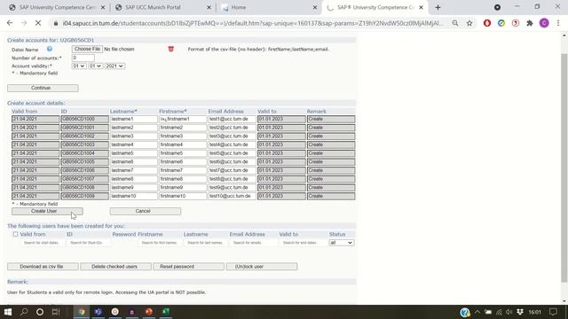 How to Create Student Users via SAP UCC TU Munich Portal смотреть онлайн