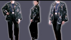 Как сшить жакет-кимоно. Жакет без подкладки, без выкройки, без заморочек. Необычный крой.