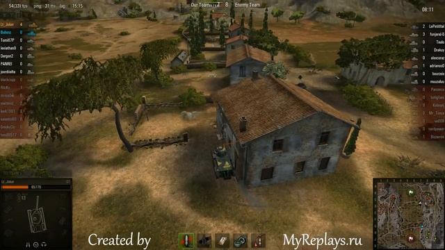 WOT: Province - D1 - 8 frags - Top Gun, смотреть онлайн