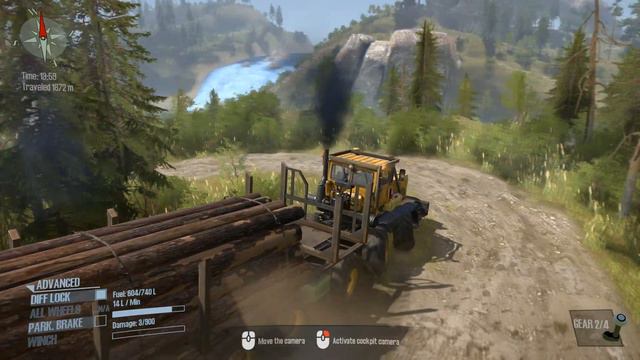Spintires: MudRunner - KIROVETS Long Tractor Won't Drive Uphill смотреть онлайн