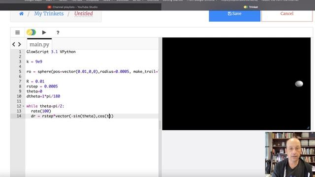 Python Physics Lesson 28: Change in Electric Potential Along a Curved Path смотреть онлайн
