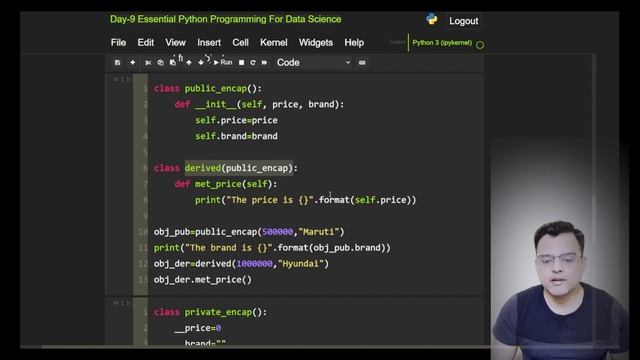 Python Programming Day-9 | Python OOPs | Abstraction | Data | Data Science смотреть онлайн