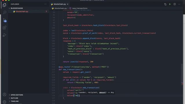 Belajar Blockchain #9 - Praktek Membuat Blokchain Sendiri dengan Python Part 3 смотреть онлайн