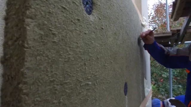 Монтаж минеральной ваты к стене и ветрозащита фасада мембраной. смотреть онлайн