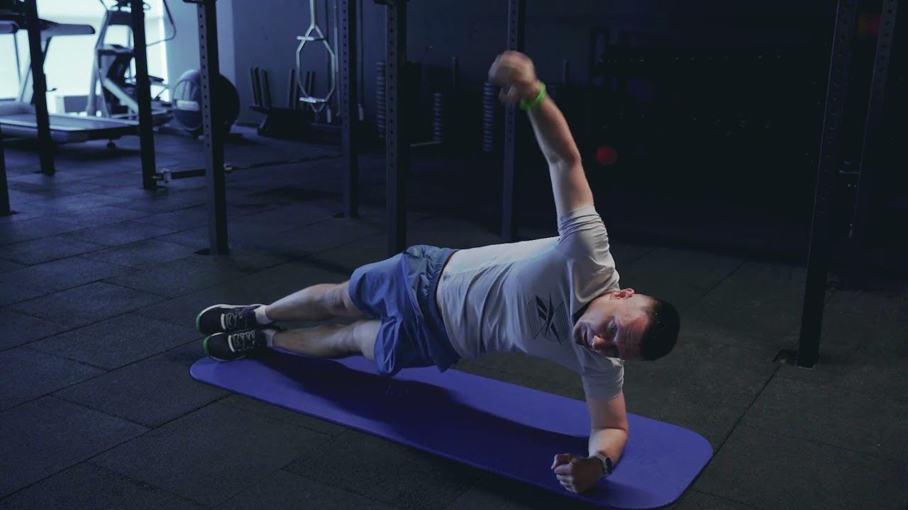 Боковая планка с ротацией/ Side plank rotation смотреть онлайн