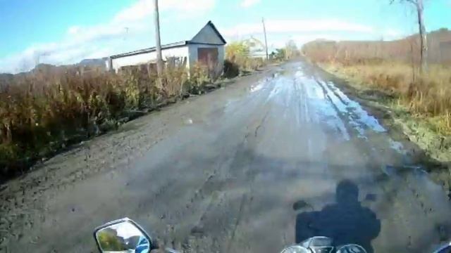 Поездка на мопеде Альфа 50 куб. Долинск - Быков, о. Сахалин смотреть онлайн