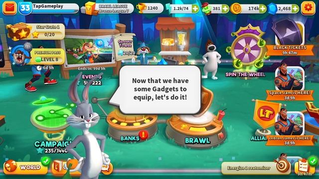 Looney Tunes World of Mayhem - Gameplay Walkthrough Part 15 - Dunker Lola & Gadgets (iOS, Android) смотреть онлайн