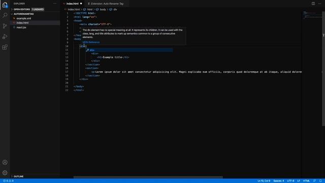 VS Code - полезные плагины. Плагин Auto Rename Tag смотреть онлайн