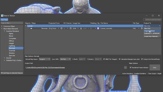 Bake Normals Map in 3ds Max 2021 смотреть онлайн