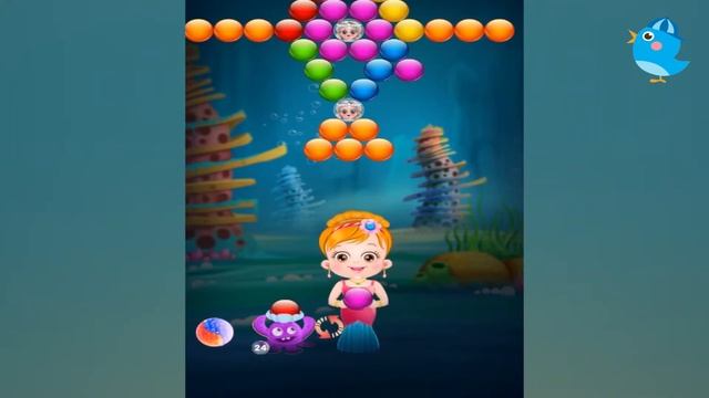 Little Mermaid Bubble Shooter Game Fun Game Play Video By Blue Bird Chanel смотреть онлайн