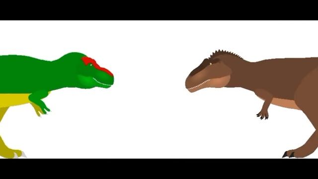 Giganotosaurus VS Tyrannosaurus (Stick Nodes Dinosaur) смотреть онлайн
