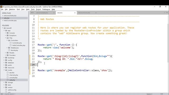 Laravel 8 tutorial in Hindi(Routing) | part 8 | Simple Route, Route with Parameter, Named Route 202 смотреть онлайн