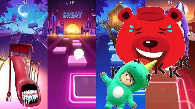 EXTRA SLIDE vs COCOMELON EXE vs SKIBIDI TOILET vs ODDBODS EXE - Tiles Hop EDM Rush смотреть онлайн