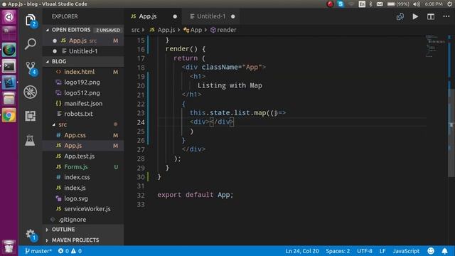 React js Hindi Tutorial #20 Listing with map function смотреть онлайн