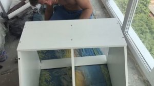 Как собрать шкафчик для кухни (верхний угловой)