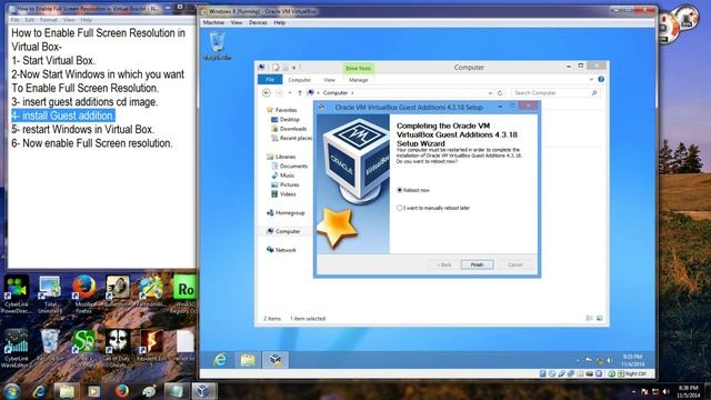 How to Enable full Screen On Virtual Box any windows. смотреть онлайн