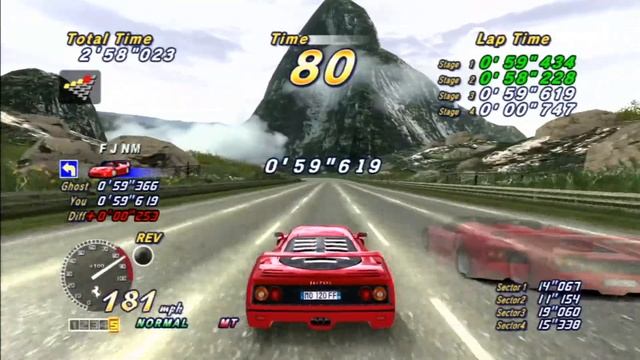 Outrun Online Arcade - Time Attack (Goal A) - PS3 смотреть онлайн