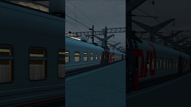 Trainz 22, «ЭП2К-415 Отправляется со станции Пасс.-СПб-Главный» смотреть онлайн