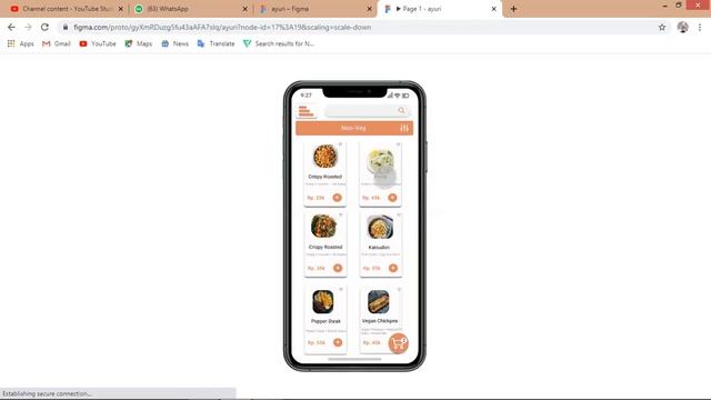 Food Ordering Design with Figma смотреть онлайн