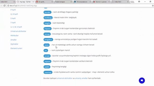 img tegi haqida. Bu qanday teg? | HTML o'zbekcha qo'llanma - Salohiddin Yoqubov смотреть онлайн