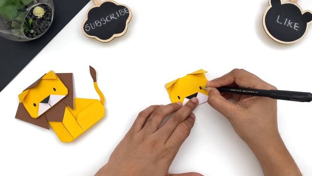 How To Make Easy Paper LION For Kids / ORIGAMI LION / Paper Craft Easy / KIDS crafts / EASY ORIGAMI смотреть онлайн