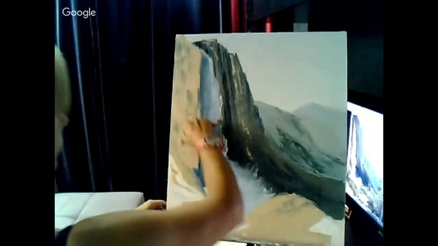 Татьяна Мацик. Водопад масло, мастихин смотреть онлайн