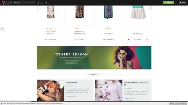 Fitshop WooCommerce WordPress Theme смотреть онлайн