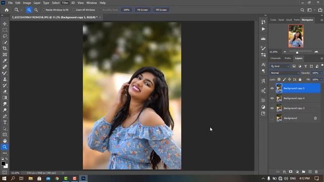 How to blur your photo background Bokeh effect and skin smooth in photoshop смотреть онлайн