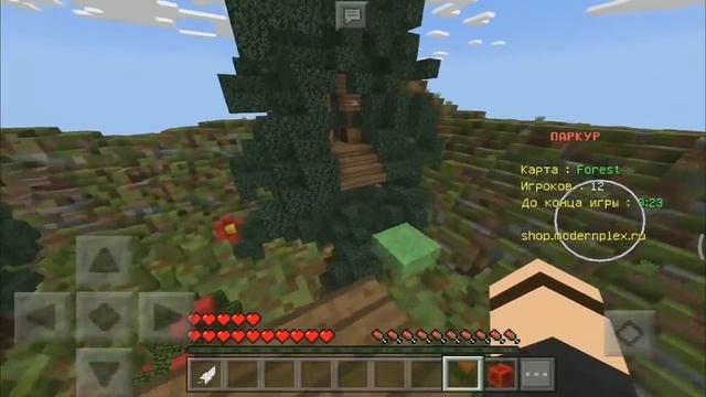 Паркур на моём сервере ModernPlex | Самописная мини-игра | Minecraft PE | Обзор