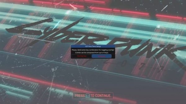 CP2077 - CET First Time Setup - How do I "bind some key combination"?