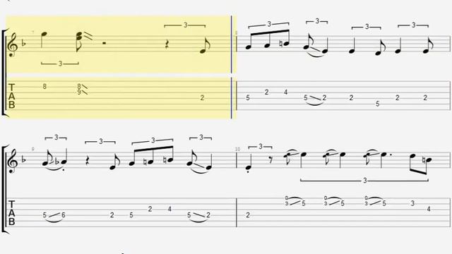 The Pleasure's All Mine solo TAB - blues guitar solo tabs (PDF + Guitar Pro) смотреть онлайн