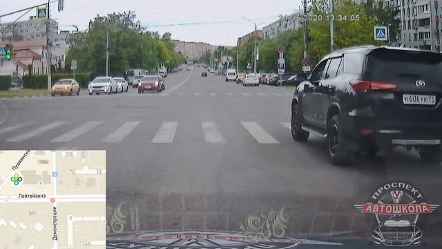 Экзаменационный маршрут №1 (Центральный район) город Тула 2/6 смотреть онлайн