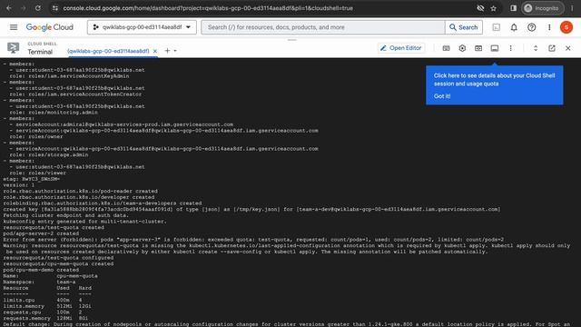 Managing a GKE Multi-tenant Cluster with Namespaces || #qwiklabs || #GSP766 || [With Explanation?️ смотреть онлайн