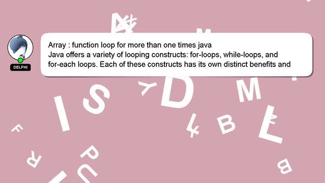Array : function loop for more than one times java смотреть онлайн