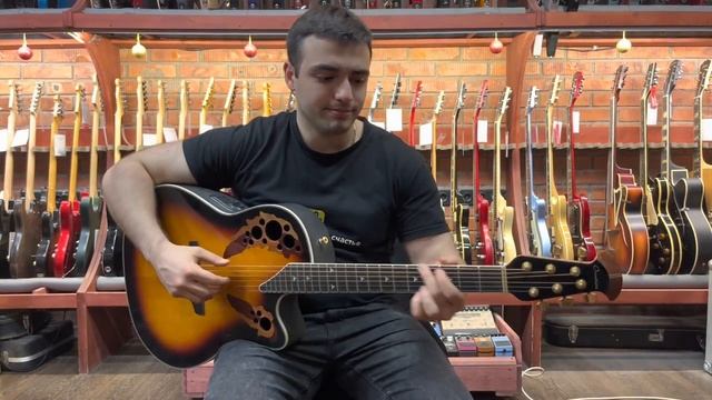 Обзор электроакустической гитары Ovation 2078AX-1 Elite Deep Contour Cutaway Sunburst | SKIFMUSIC.R смотреть онлайн