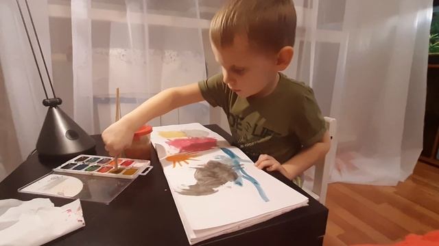 Рисуем красками в 3 года смотреть онлайн