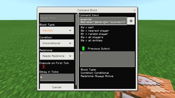 minecraft bedrock edition make ore generator