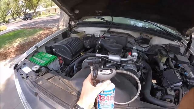 How To Recharge A/C Chevy Truck Silverado Suburban -Jonny DIY смотреть онлайн
